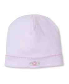 Hat w/Hand Emb., SCE Flower Bouquets, Pink