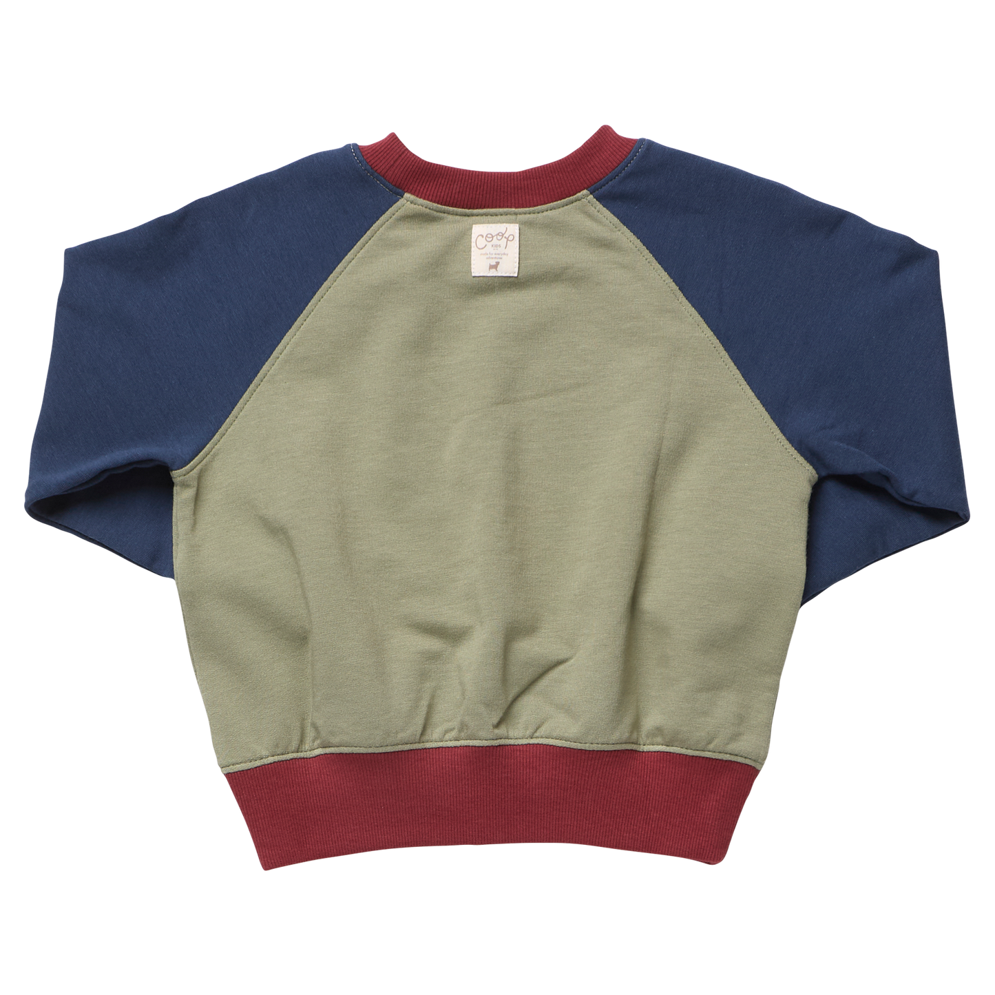 Puzzle Sweatshirt, Green Colorblock