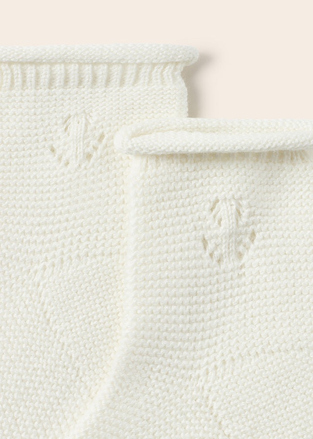 Knit Cardigan w/Socks, Natural, 1359