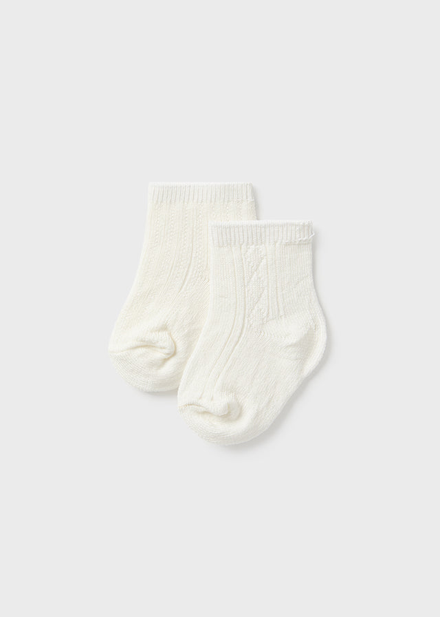 Socks, 2 Pairs, Natural, 9590