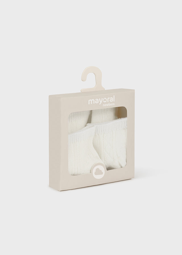 Socks, 2 Pairs, Natural, 9590