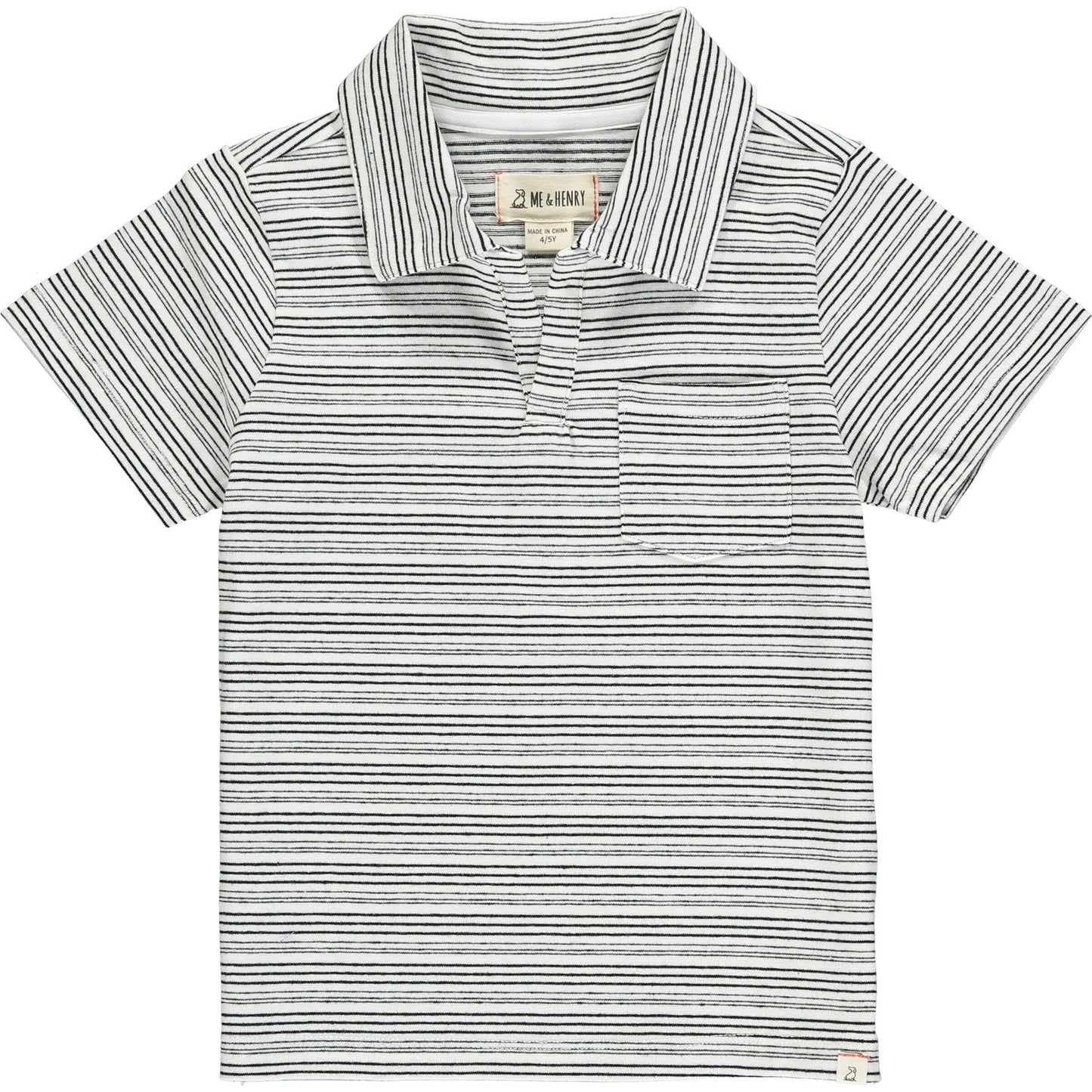 Admiral Polo, Black/White Stripe
