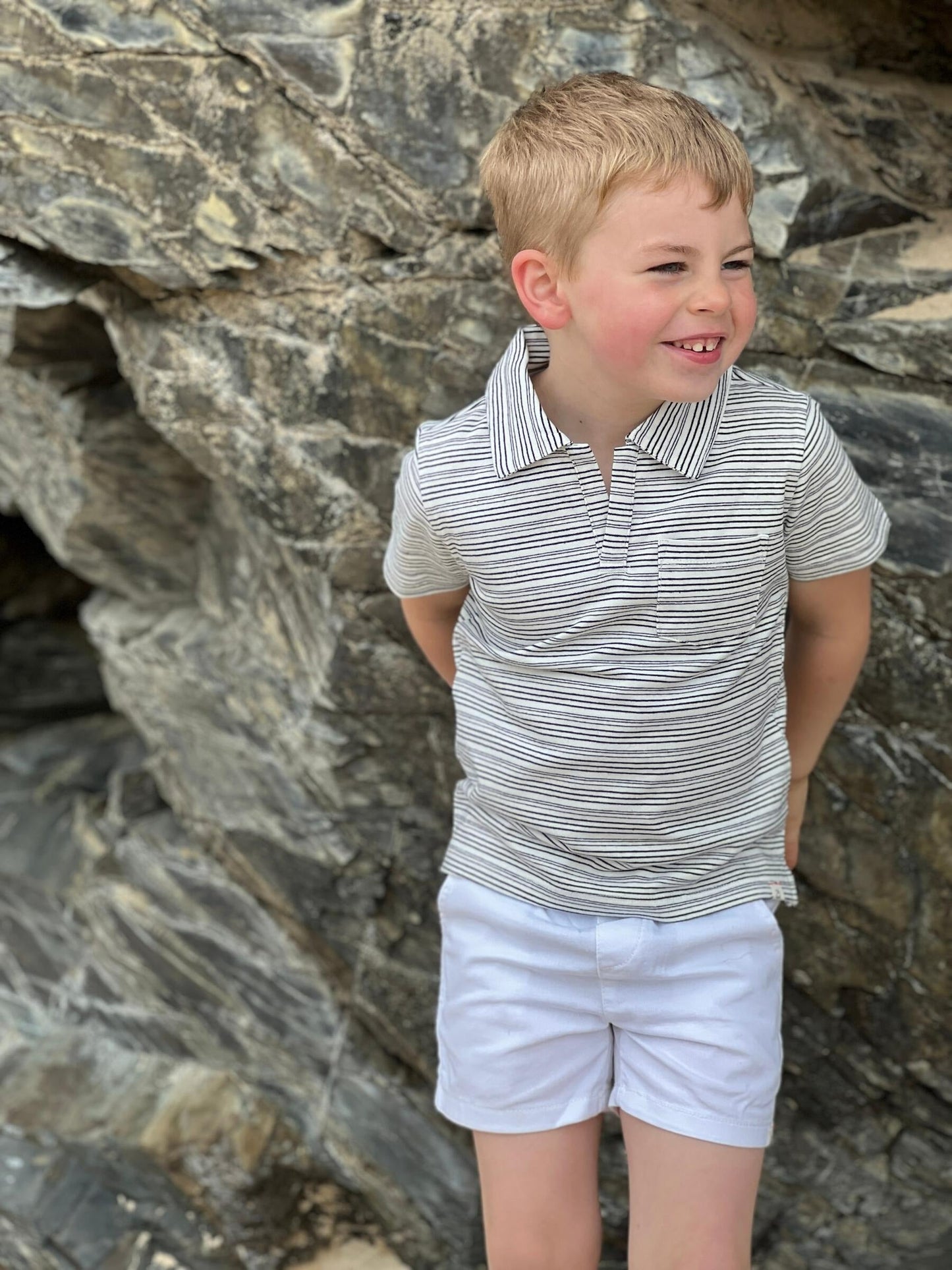 Admiral Polo, Black/White Stripe