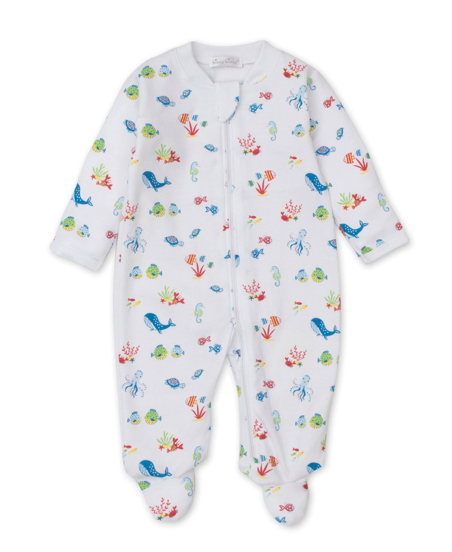 Footie w/Zip, Deep Sea Divers, Blue