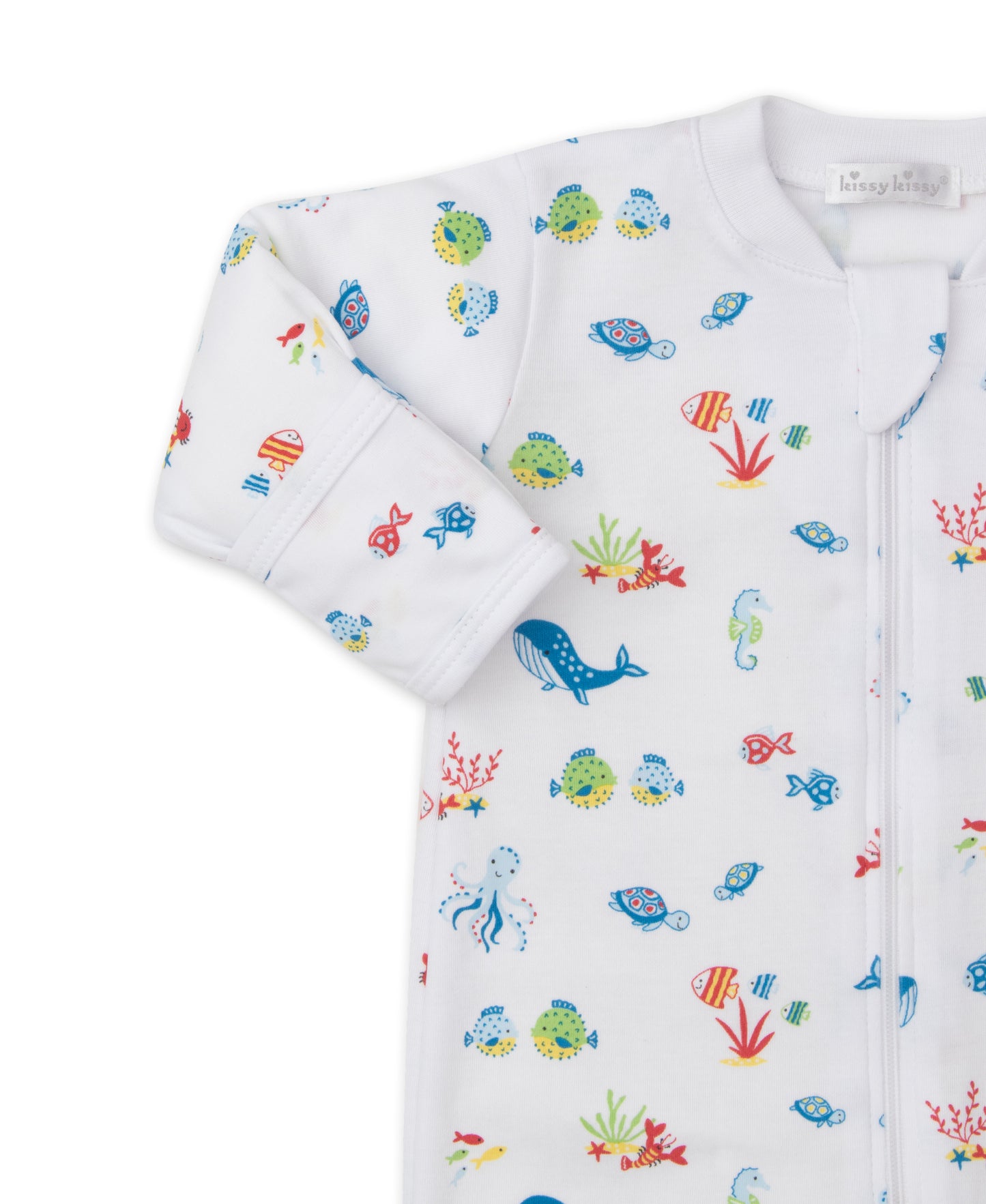 Footie w/Zip, Deep Sea Divers, Blue