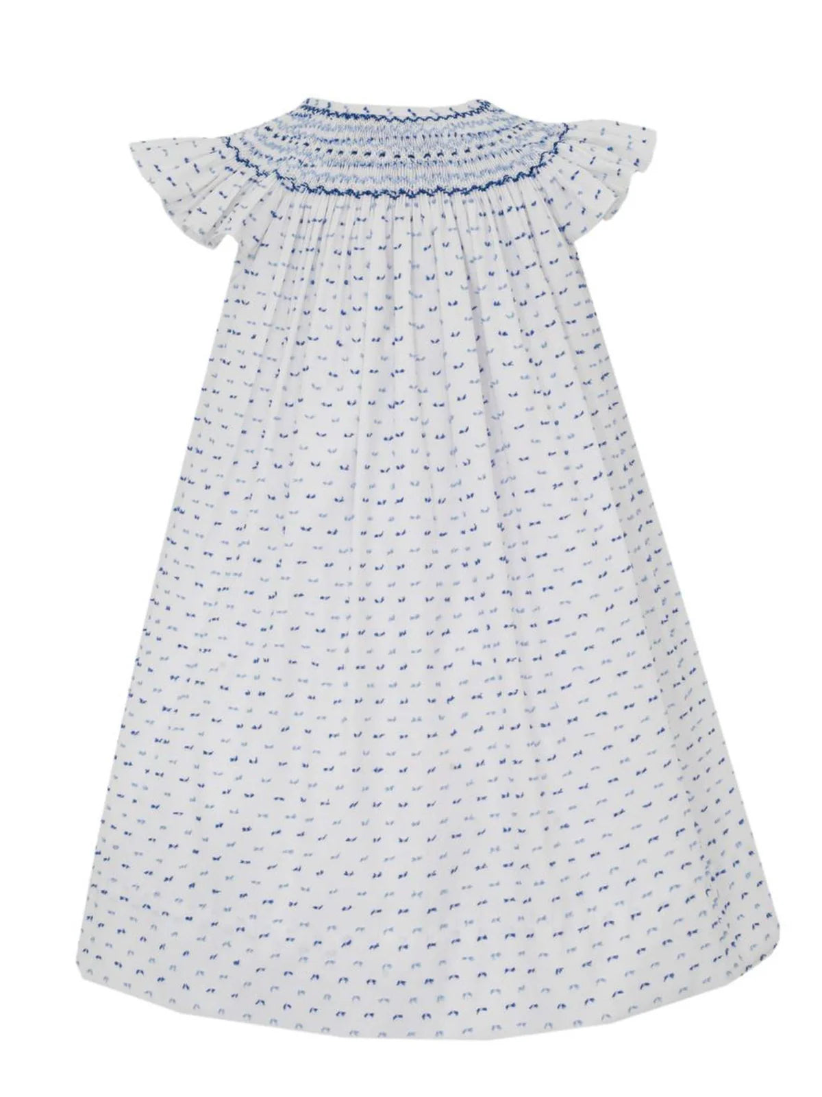 Juliette Angel Wing Bishop, Navy/Lt. Blue Swiss Dot