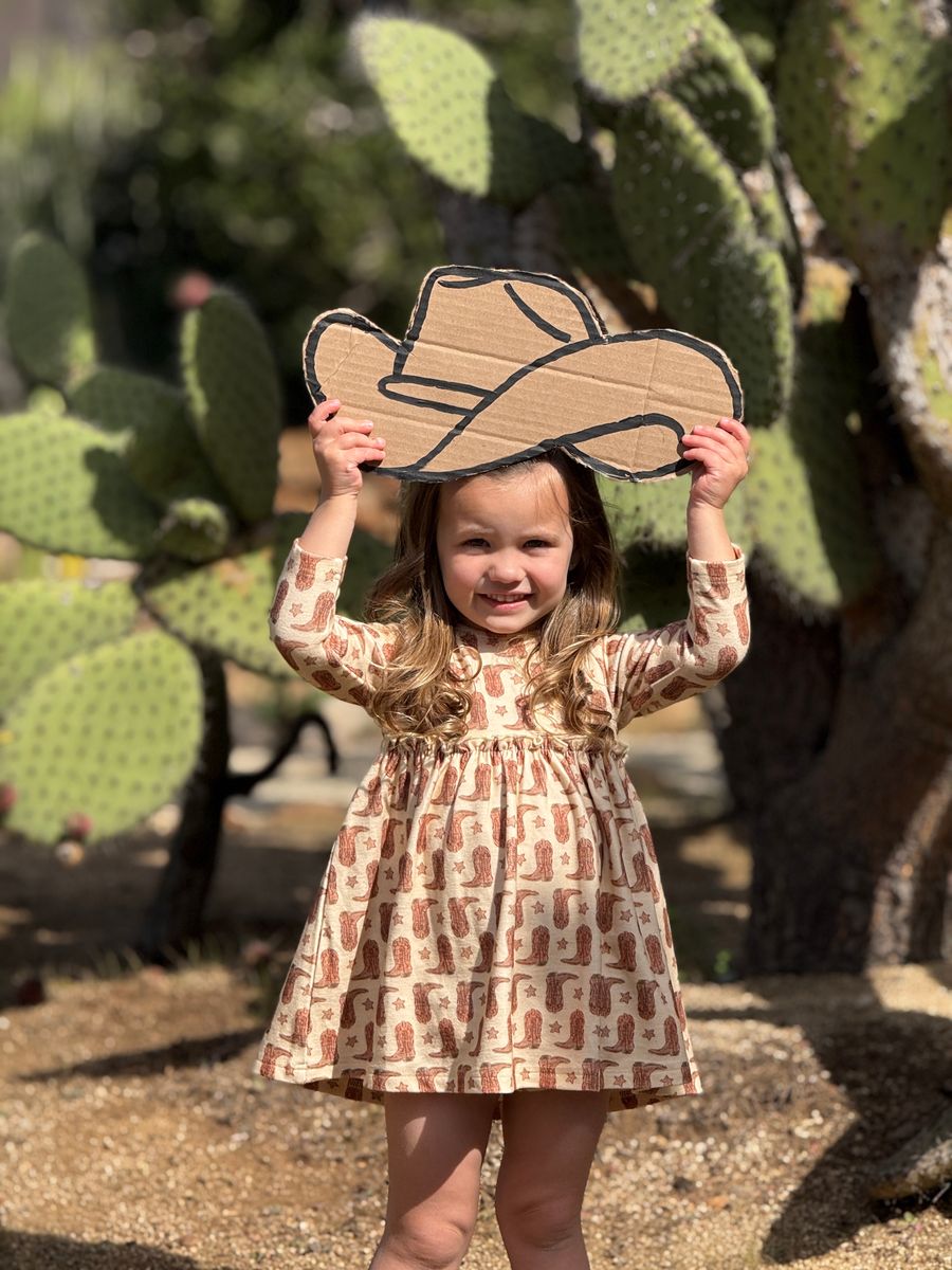 Aisha Dress, Western Boots