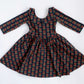 Collared Twirl Dress in Navy Floral