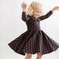 Collared Twirl Dress in Navy Floral