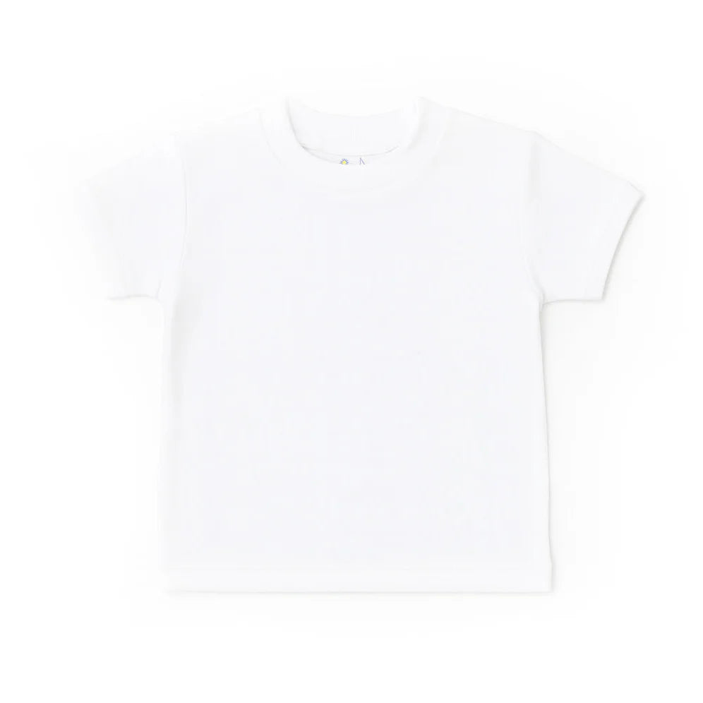 White S/S Shirt w/Rib Trim