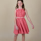 Claudette Coral Dress in Coral Cross Stitch