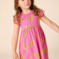 Puff Sleeve Empire Dress, Sweet Jaguars