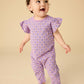 Ruffle Sleeve Baby Romper, Korean Tiles