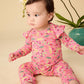 Ruffle Shoulder Baby Romper, Rabbit