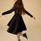 Velour Ballet Dress, Jet Black