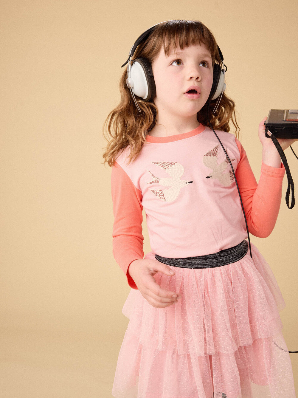 Embroidered Magpies L/S Shirt