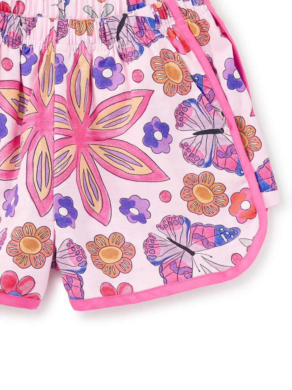 Woven Dolphin Shorts, Butterfly Tile
