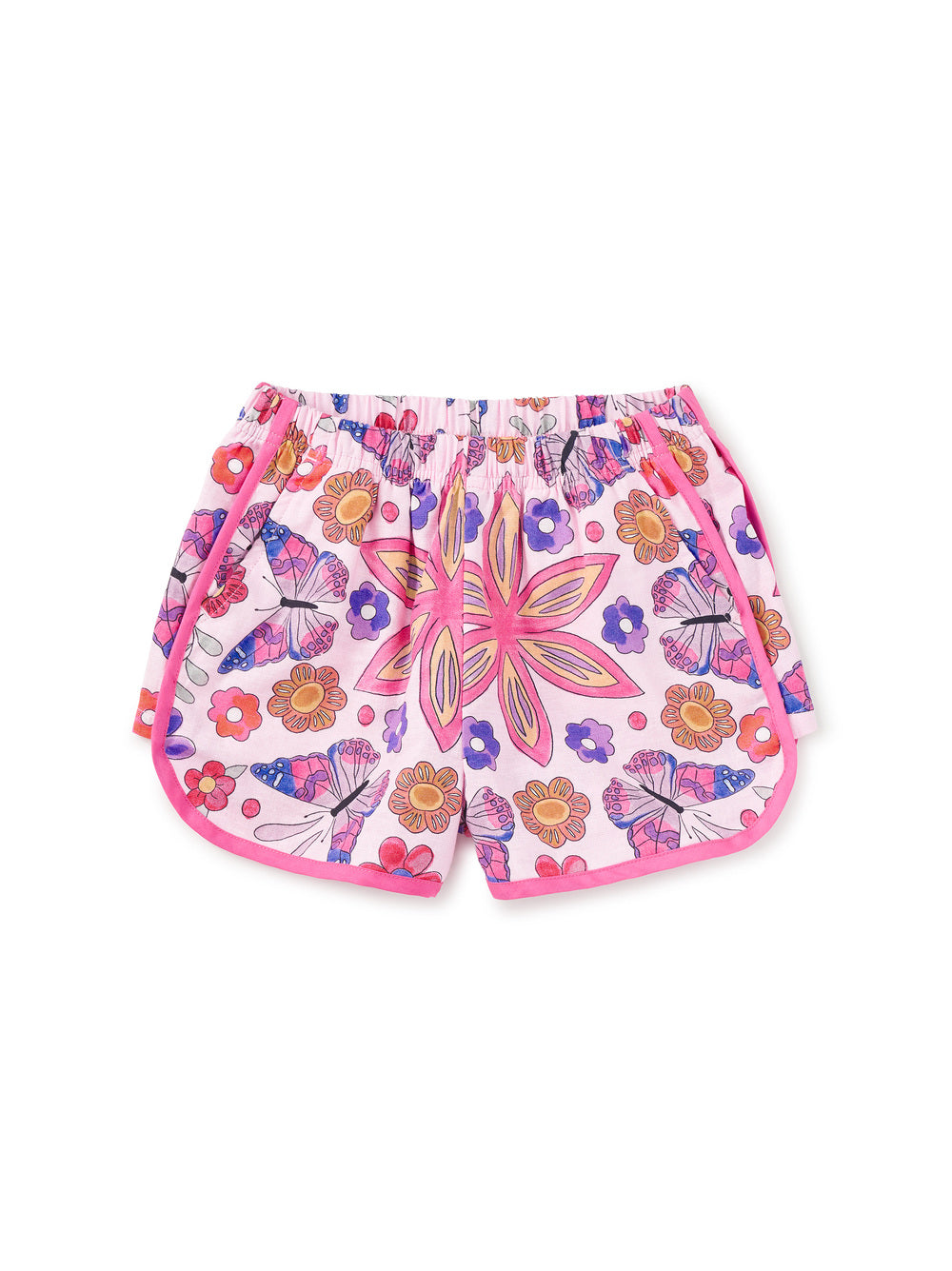 Woven Dolphin Shorts, Butterfly Tile
