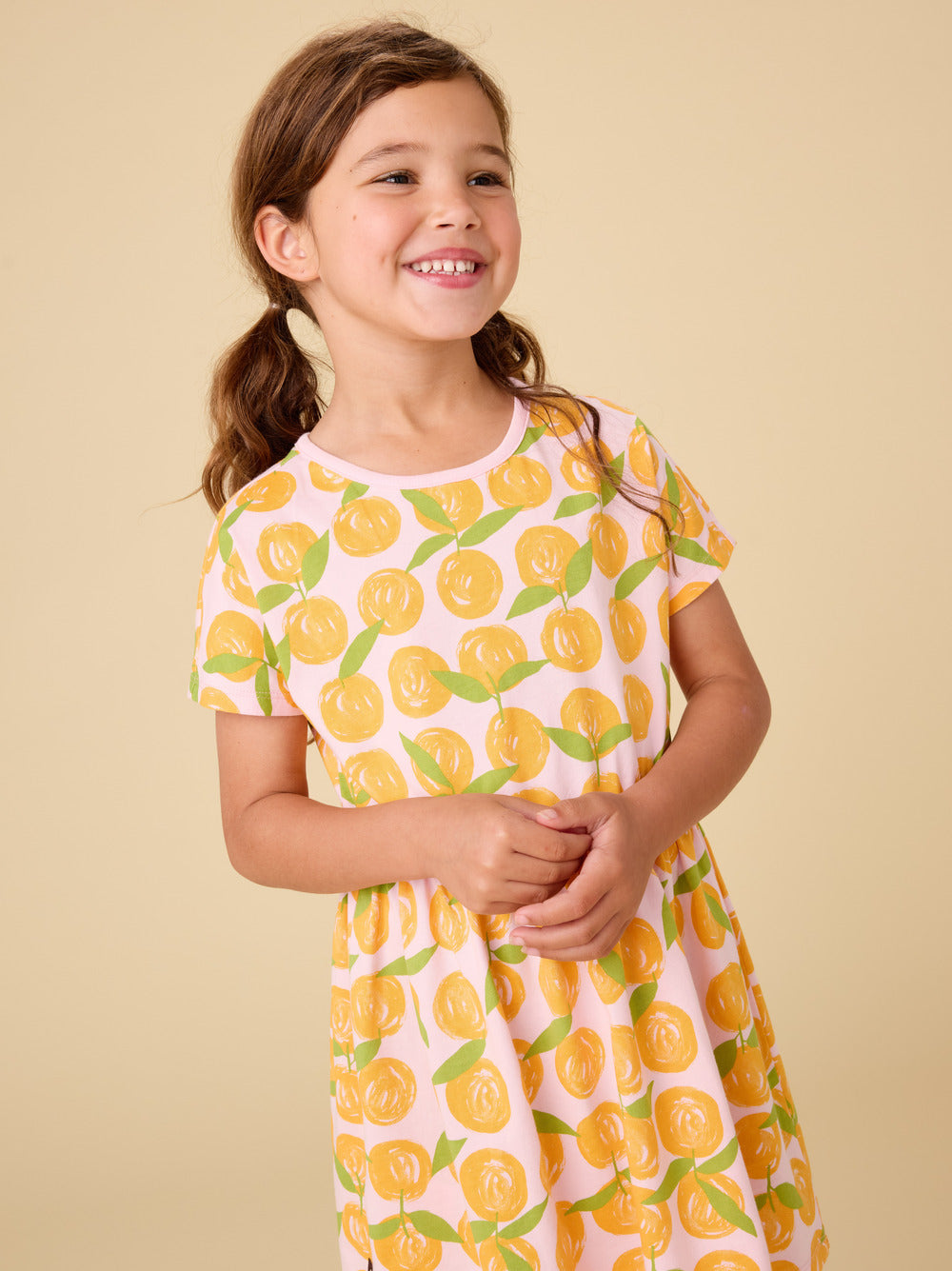 Short Sleeve Twirl Dress, Valencia Orange  Little Bird Denver
