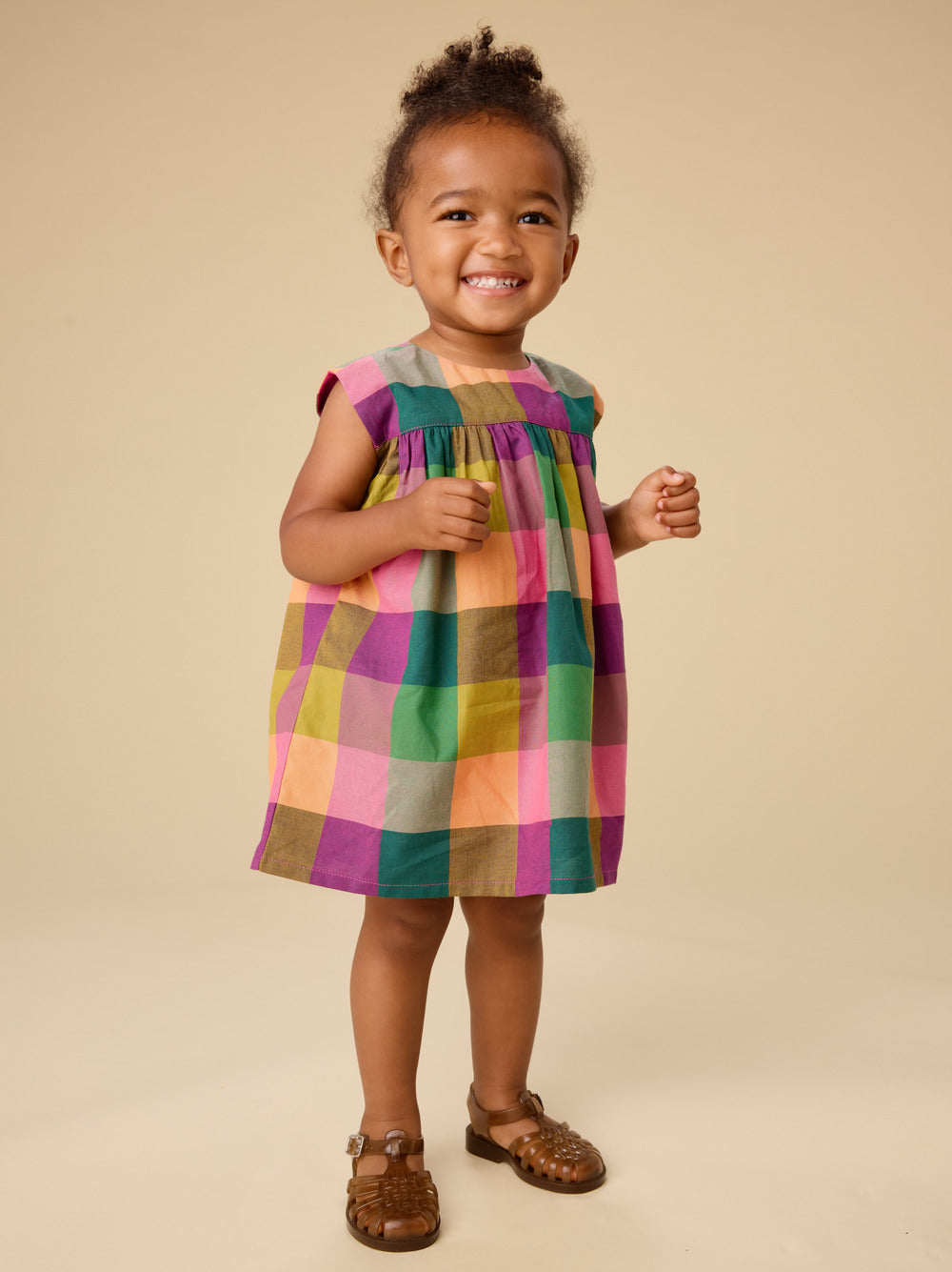 Empire Dress Set, Barcelona Plaid