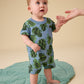 Pocket Shortie Baby Romper, Hopalong Frogs