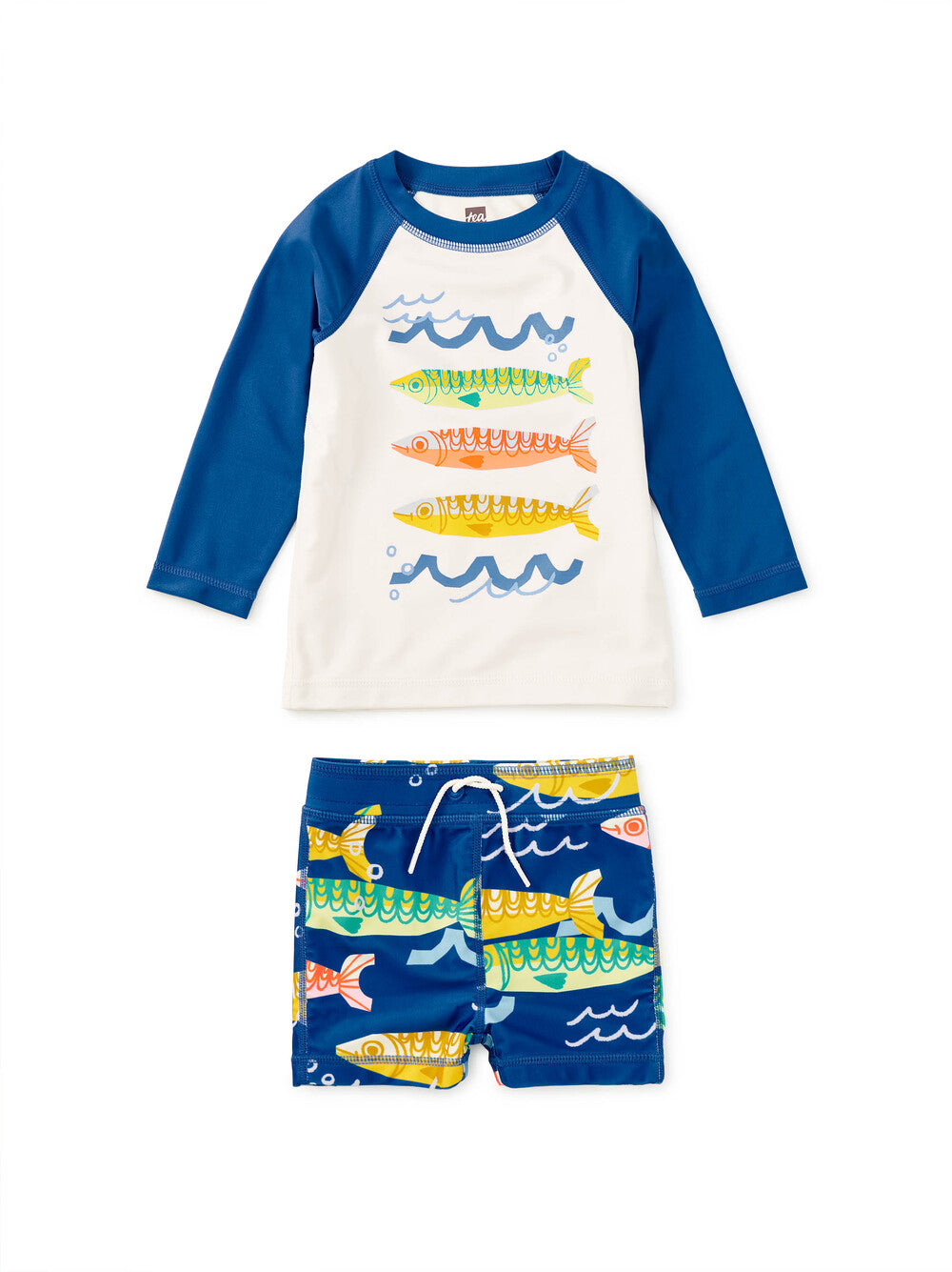 Rash Guard Swim Set, Chalk