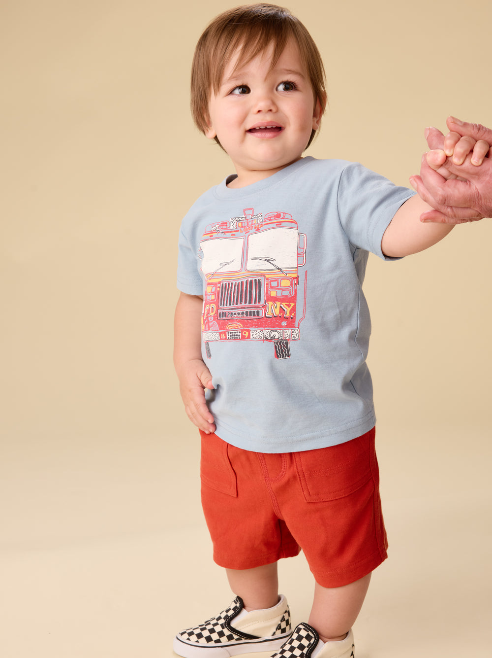 Double-Sided S/S Graphic Tee, Fire Truck