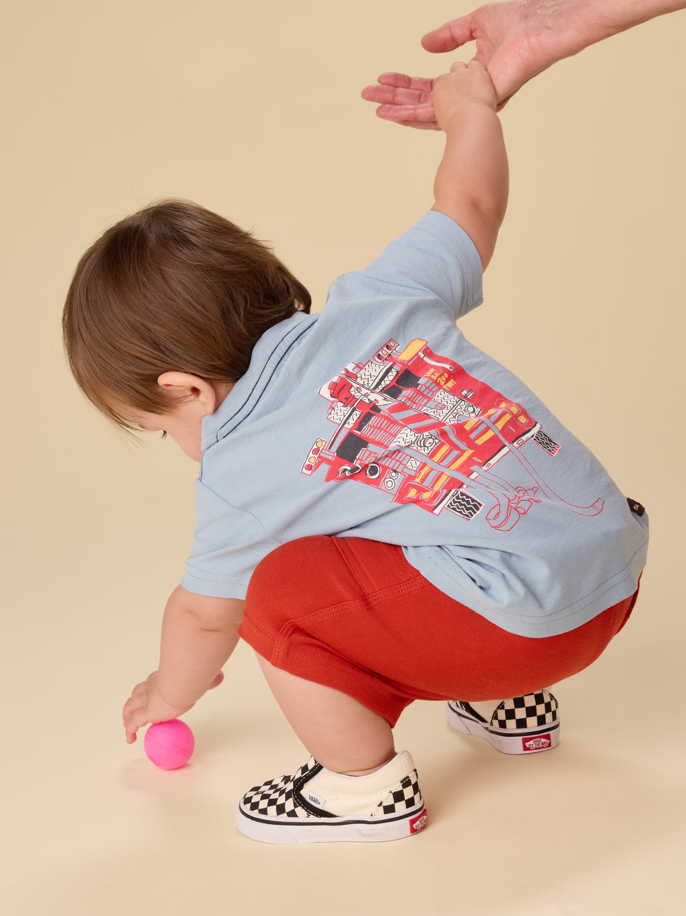 Double-Sided S/S Graphic Tee, Fire Truck
