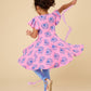 Flutter Sleeve Twirl Dress,