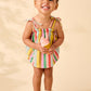 Tie Shoulder Baby Set, San Sebastian Stripe