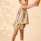 Tie Shoulder Baby Set, San Sebastian Stripe