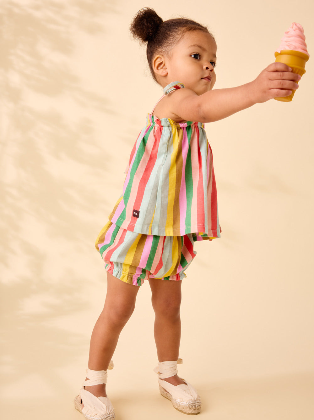 Tie Shoulder Baby Set, San Sebastian Stripe