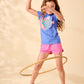 Rainbow Binding Track Shorts, Sweet Pea