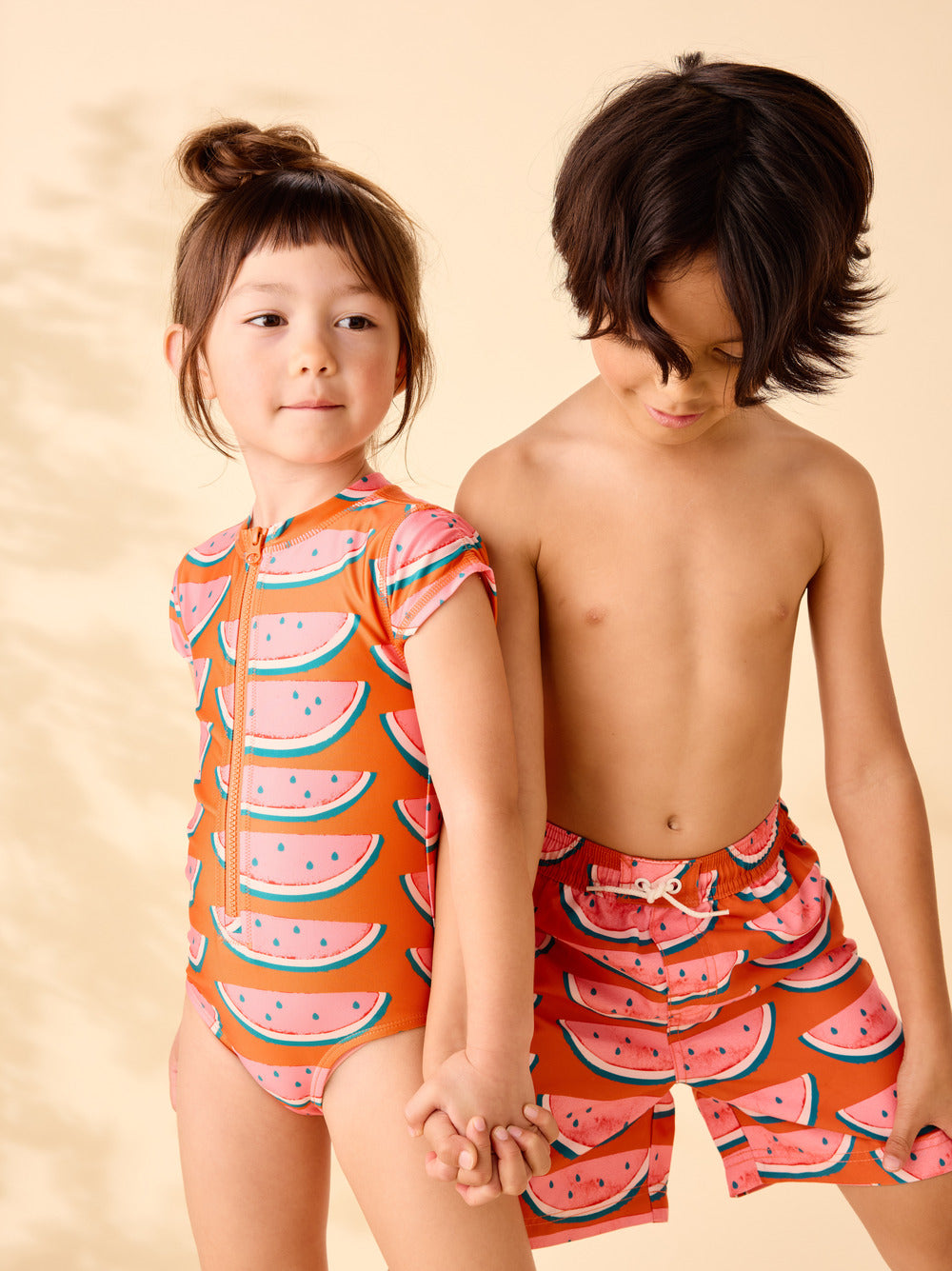 S/S One-Piece Rashguard, Watermelon Slices