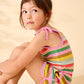 Tie Shoulder Romper, San Sebastian Stripe