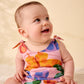 Tie Shoulder Baby Romper, Butterfly Spot