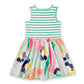 Print Mix Tank Skirted Dress, Sea Floral