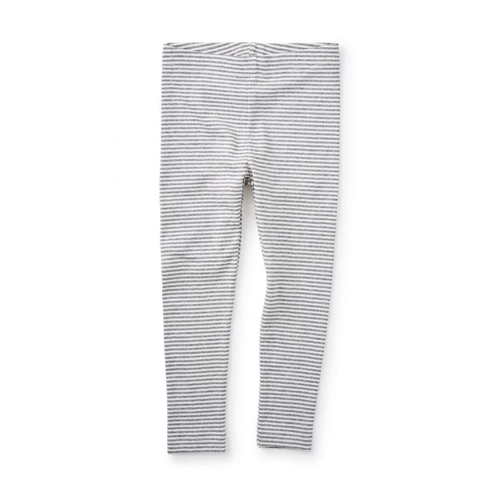 Striped Leggings, Mid Heather Grey