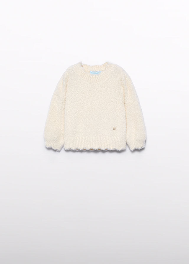 Fuzzy Sweater, Cream