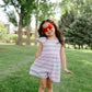 Macie Romper in Patriotic Stripe