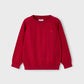 Cotton Crewneck Sweater, Red, 323