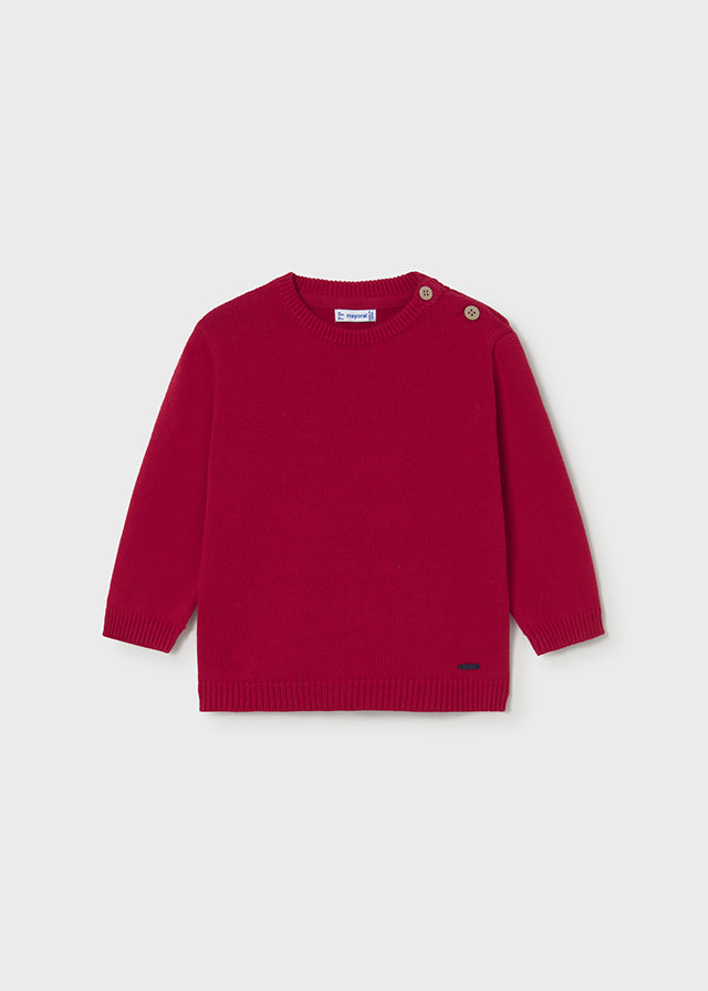 Crew Neck Sweater, Red, 351