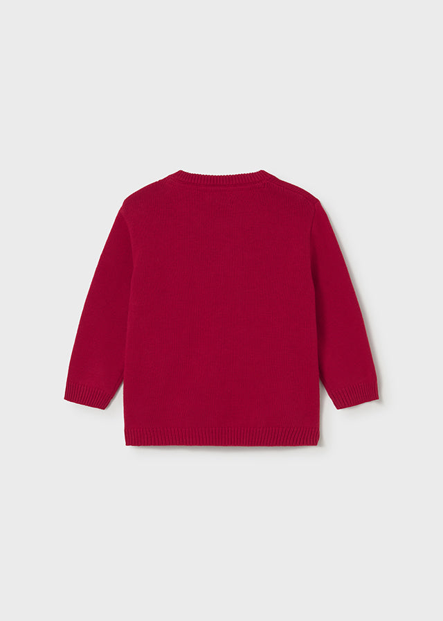 Crew Neck Sweater, Red, 351
