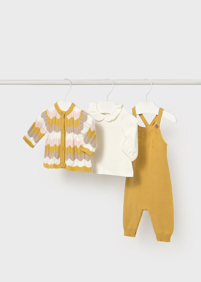 Knit Overall, Shirt and Sweater Set, 2674