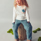 L/S Shirt, Crochet Pocket, 4004