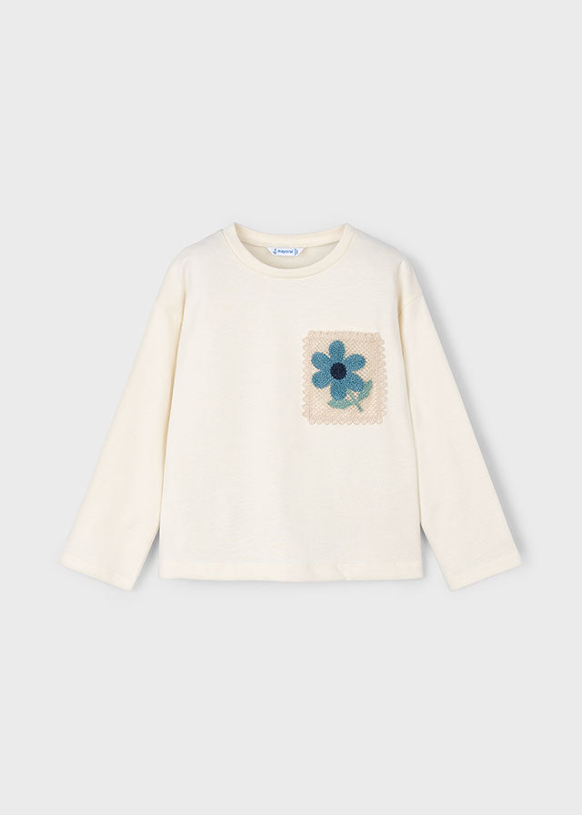 L/S Shirt, Crochet Pocket, 4004