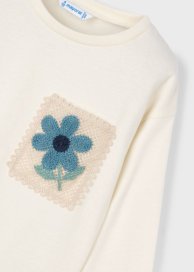 L/S Shirt, Crochet Pocket, 4004