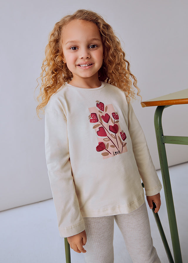 L/S Tee, Heart Bouquet, 4005
