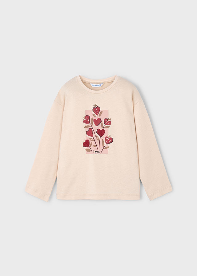 L/S Tee, Heart Bouquet, 4005
