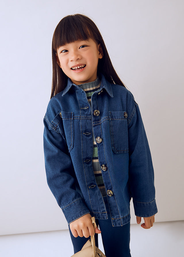 Flowy Denim Overshirt, 4135